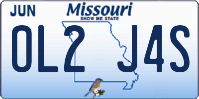 MO license plate OL2J4S
