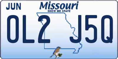 MO license plate OL2J5Q