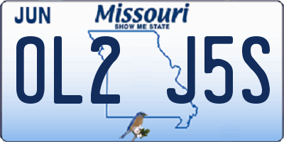 MO license plate OL2J5S