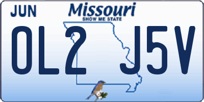 MO license plate OL2J5V