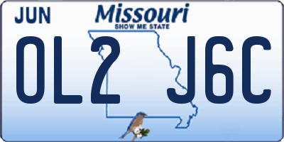 MO license plate OL2J6C