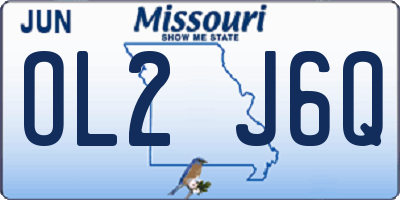 MO license plate OL2J6Q