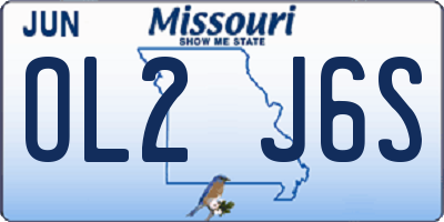 MO license plate OL2J6S