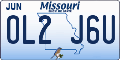 MO license plate OL2J6U