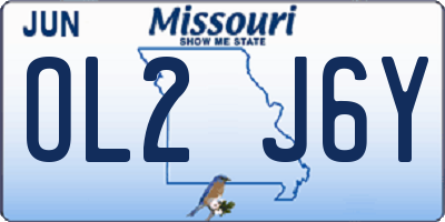 MO license plate OL2J6Y
