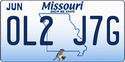 MO license plate OL2J7G