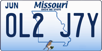 MO license plate OL2J7Y