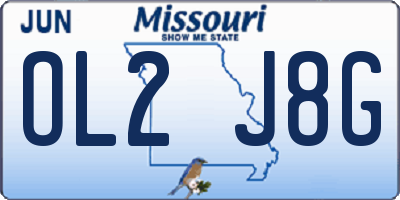 MO license plate OL2J8G