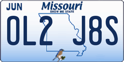 MO license plate OL2J8S