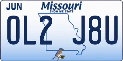 MO license plate OL2J8U