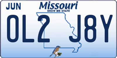 MO license plate OL2J8Y