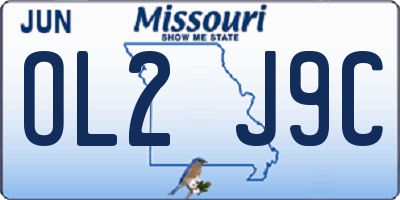 MO license plate OL2J9C