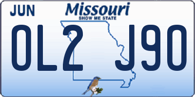 MO license plate OL2J9O