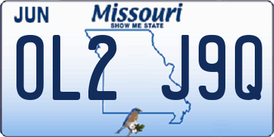 MO license plate OL2J9Q