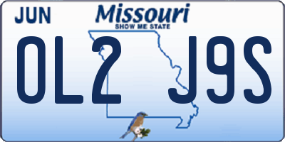 MO license plate OL2J9S