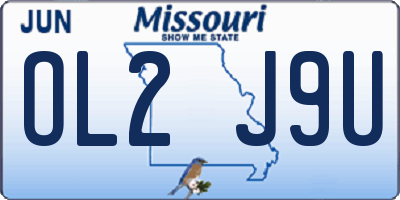 MO license plate OL2J9U