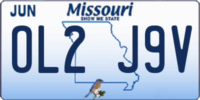 MO license plate OL2J9V