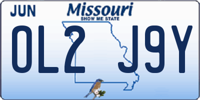 MO license plate OL2J9Y