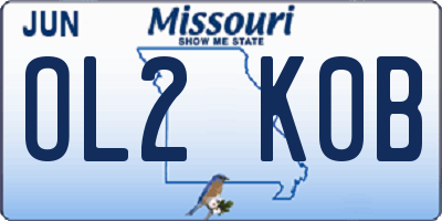 MO license plate OL2K0B