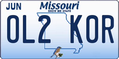 MO license plate OL2K0R