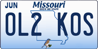 MO license plate OL2K0S