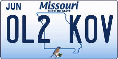 MO license plate OL2K0V