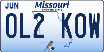 MO license plate OL2K0W