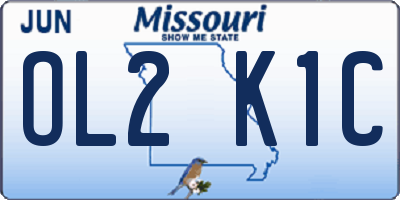 MO license plate OL2K1C