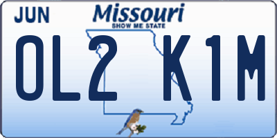 MO license plate OL2K1M