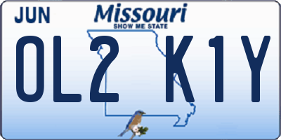 MO license plate OL2K1Y