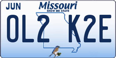 MO license plate OL2K2E