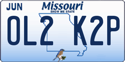 MO license plate OL2K2P