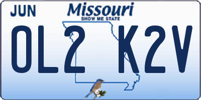 MO license plate OL2K2V