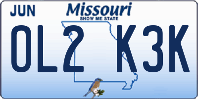 MO license plate OL2K3K