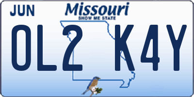 MO license plate OL2K4Y