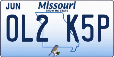 MO license plate OL2K5P