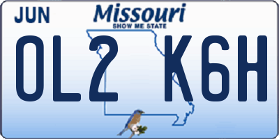 MO license plate OL2K6H