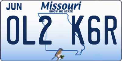 MO license plate OL2K6R