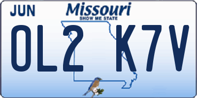 MO license plate OL2K7V