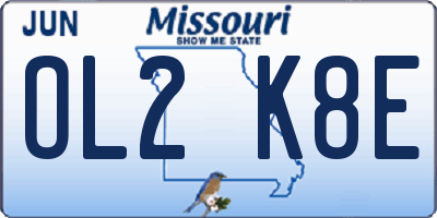 MO license plate OL2K8E