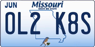 MO license plate OL2K8S