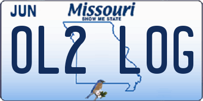 MO license plate OL2L0G