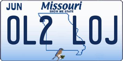 MO license plate OL2L0J