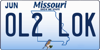 MO license plate OL2L0K
