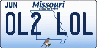 MO license plate OL2L0L