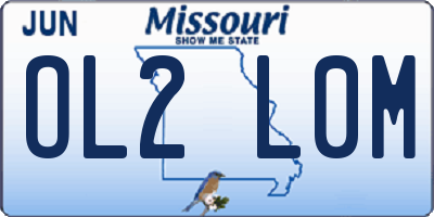 MO license plate OL2L0M