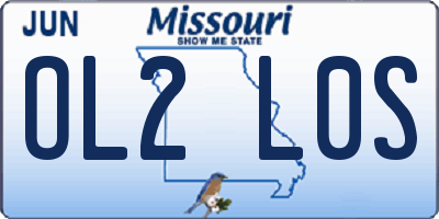 MO license plate OL2L0S