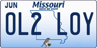 MO license plate OL2L0Y