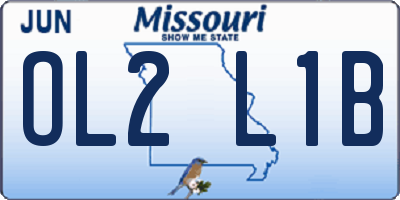 MO license plate OL2L1B