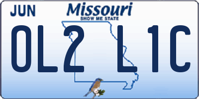 MO license plate OL2L1C